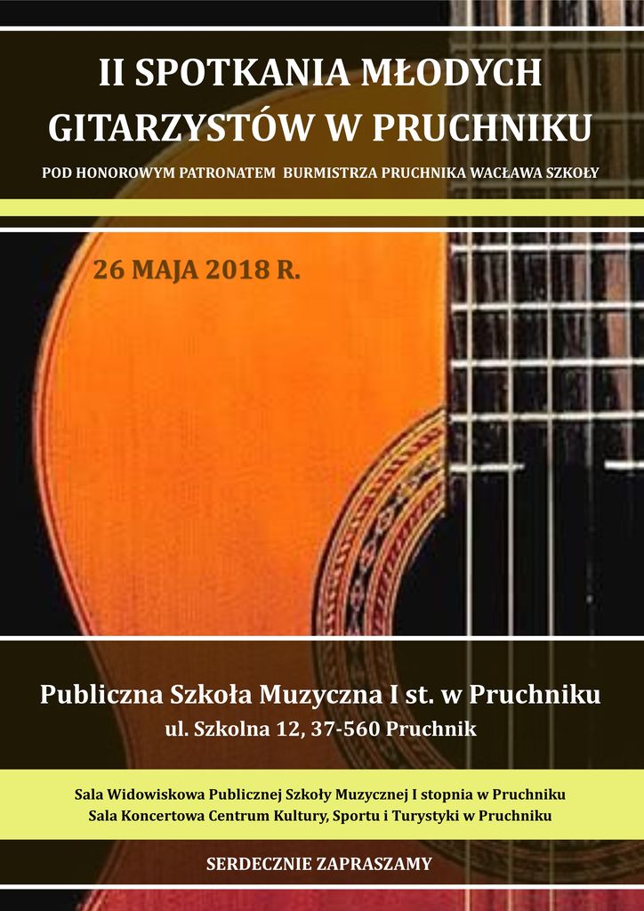 Plakat - II Spotkania Młodych Gitarzystów